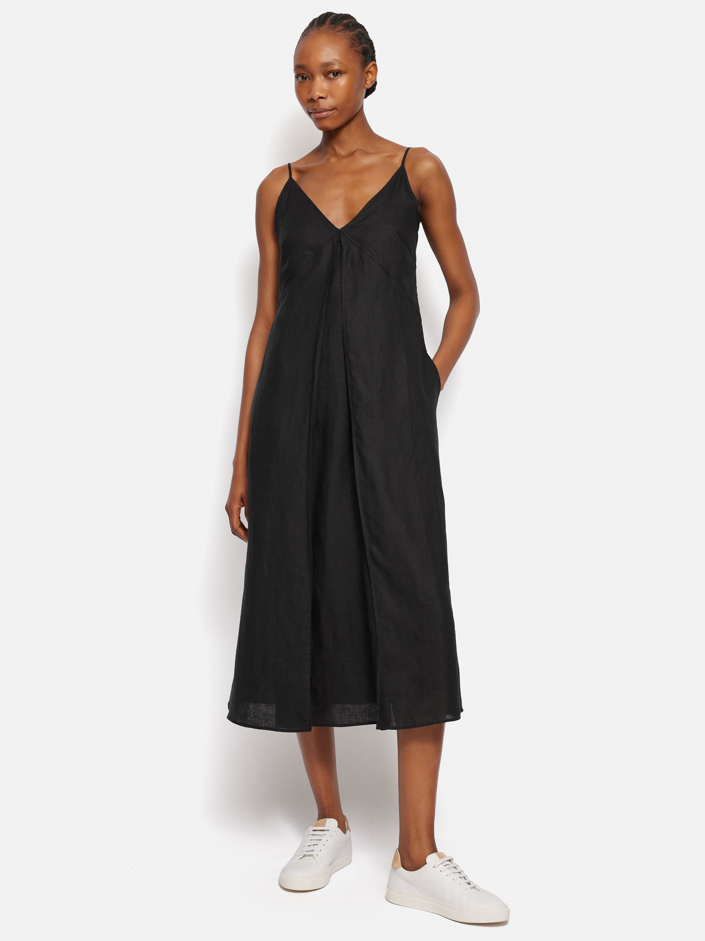 Linen Sundress for Women - Black Summer Dress | Casual Beachwear & Vacation Outfit