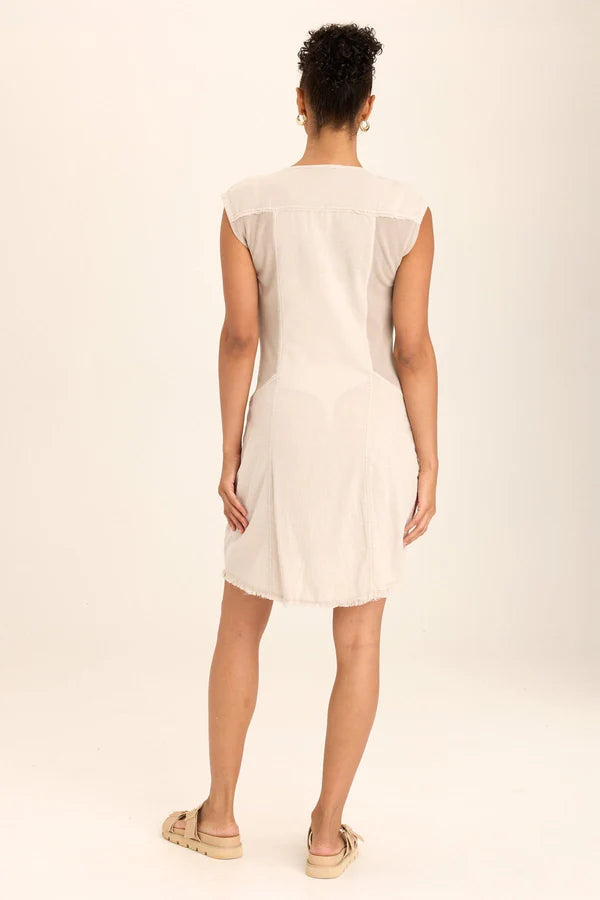Austen Linen Mini Dress - Ripple Pigment Summer Casual Sundress for Women | Beach Vacation, Brunch Outfit, Date Night Dress