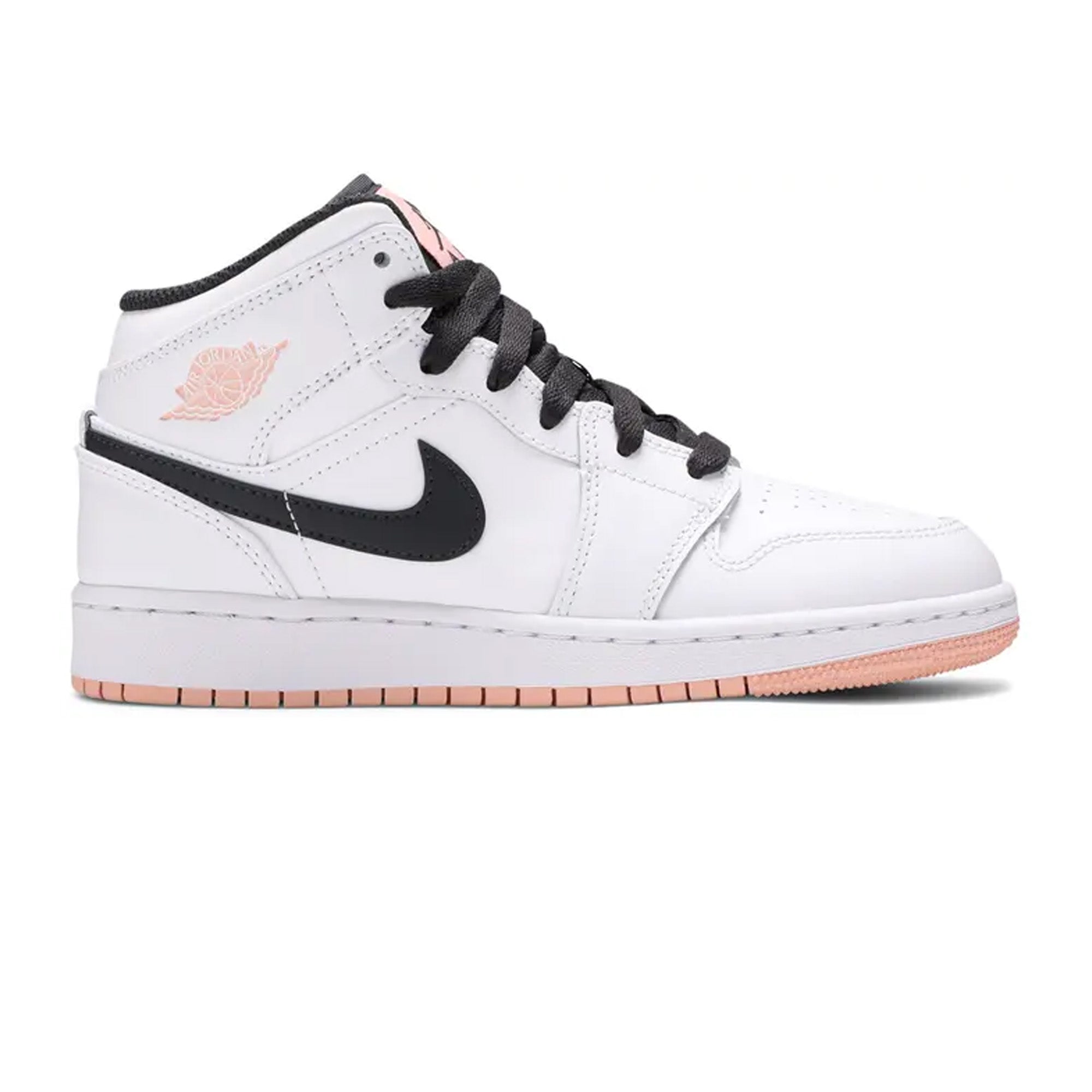 Air Jordan 1 Mid GS 'White Arctic Orange' - Kids Basketball Shoes for Boys & Girls - Comfortable Sneakers for School, Sports & Casual Wear