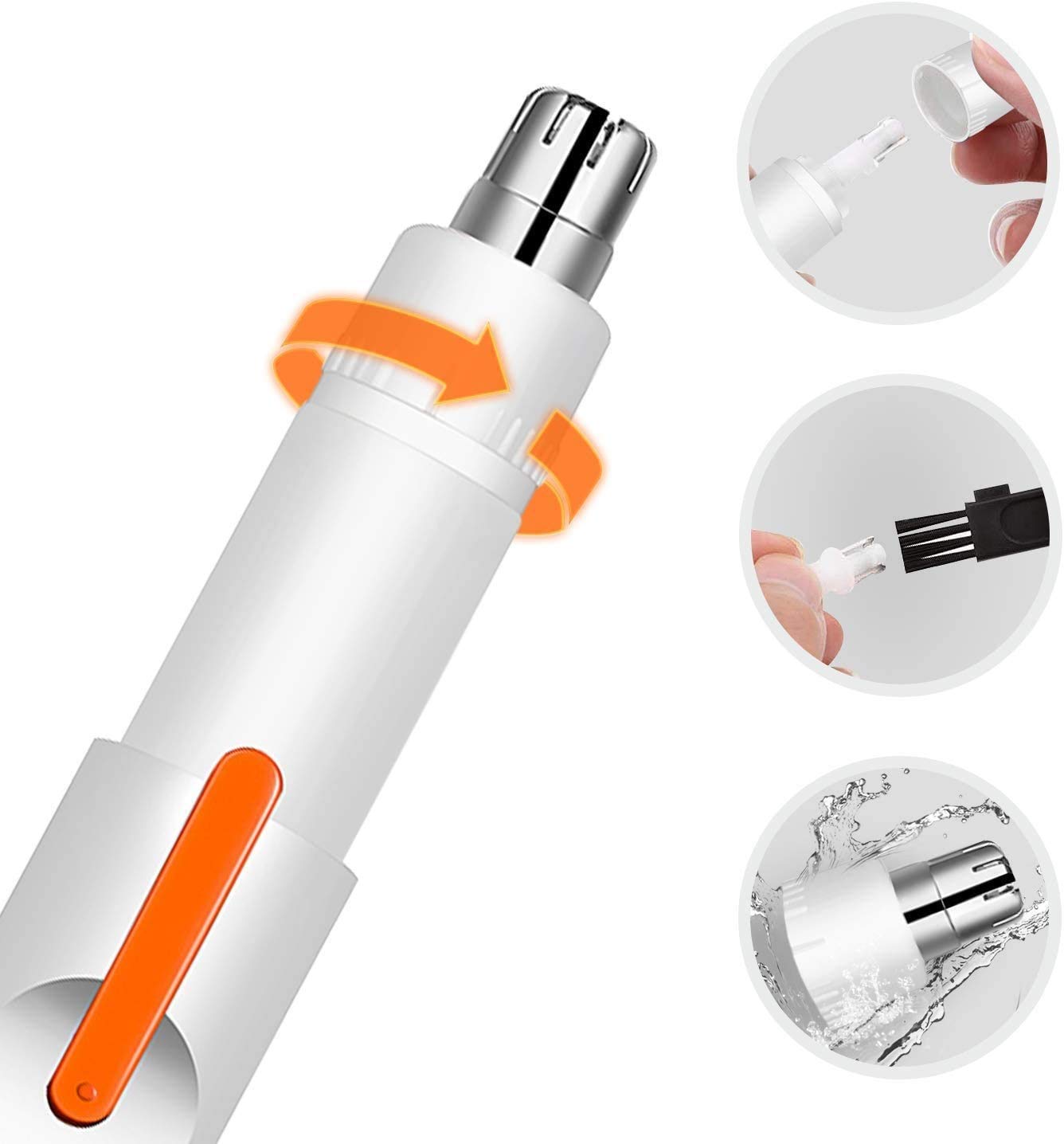 Professional USB Rechargeable Nose Hair Trimmer - Waterproof Lightweight Nasal Hair Clipper for Men, Painless Nostril & Ear Hair Removal - Perfect for Travel, Gym & Personal Grooming