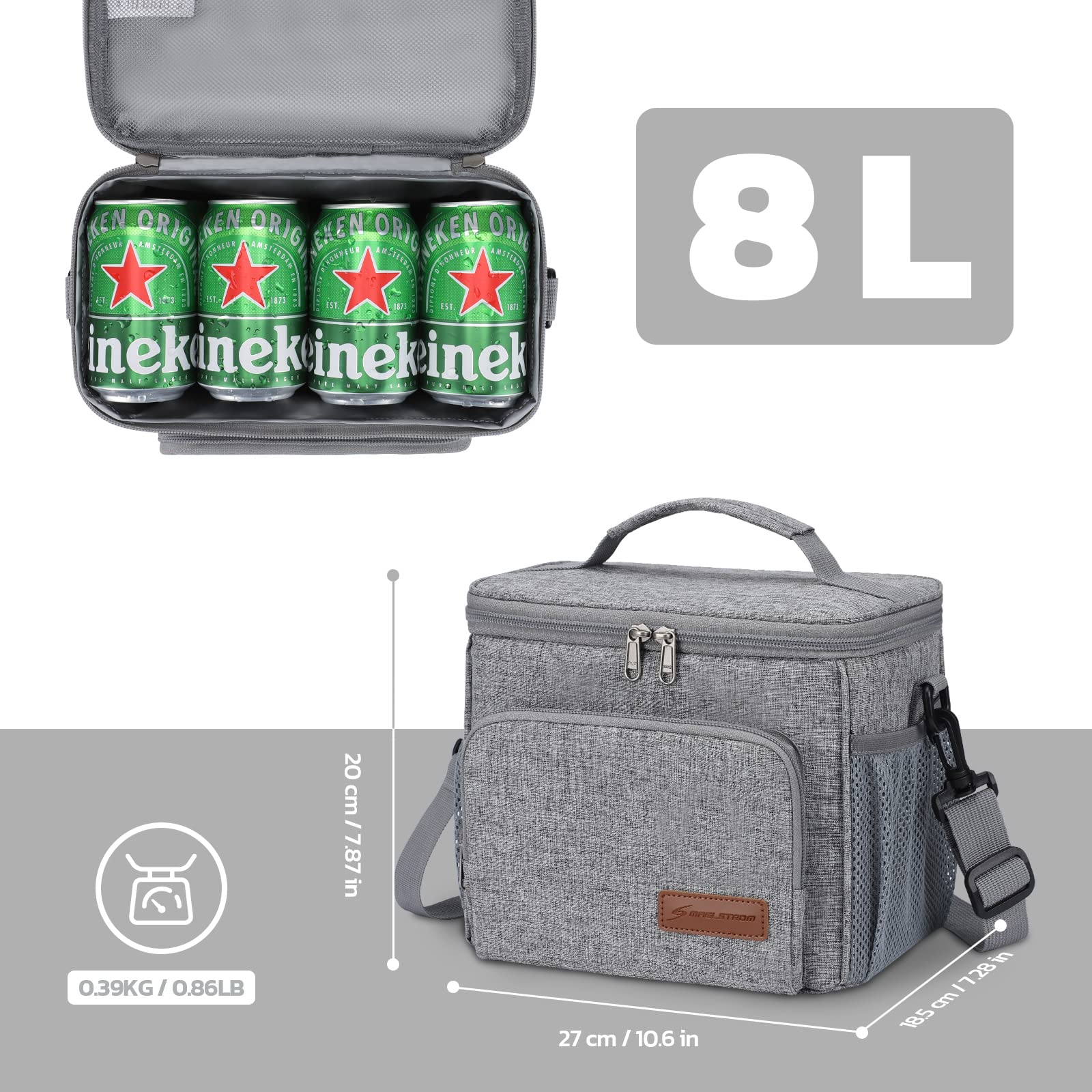 Premium Insulated Lunch Box for Men & Women - Leakproof Cooler Bag with Durable Design for Work, School, Picnics & Outdoor Activities