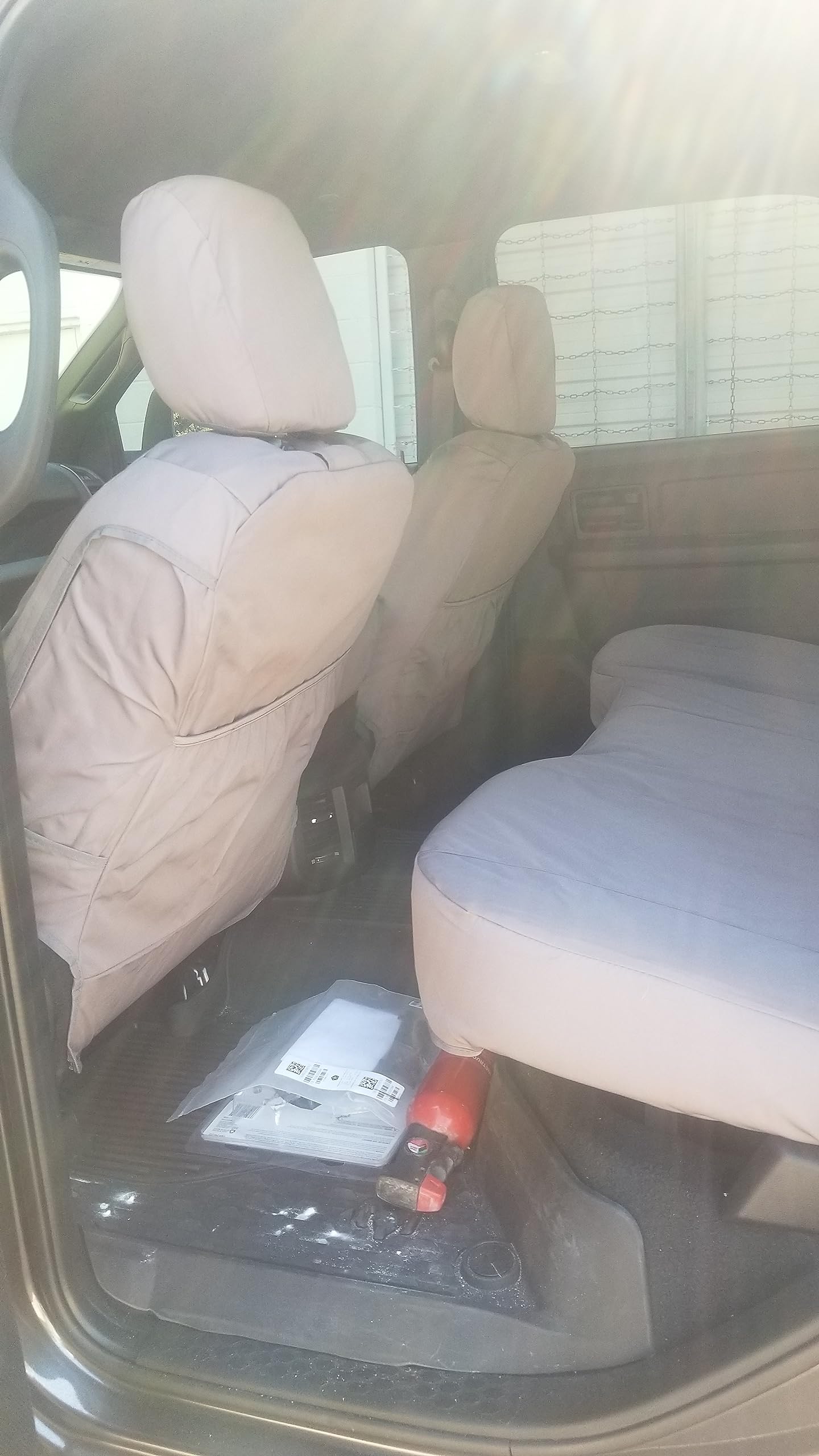 Durafit D1334 C8 Waterproof Truck Seat Covers for 2013-2021 Dodge Ram | Gray Endura Fabric Split Bench Cover with Center Console Access | Perfect for Work Trucks, Off-Roading & Daily Commuting