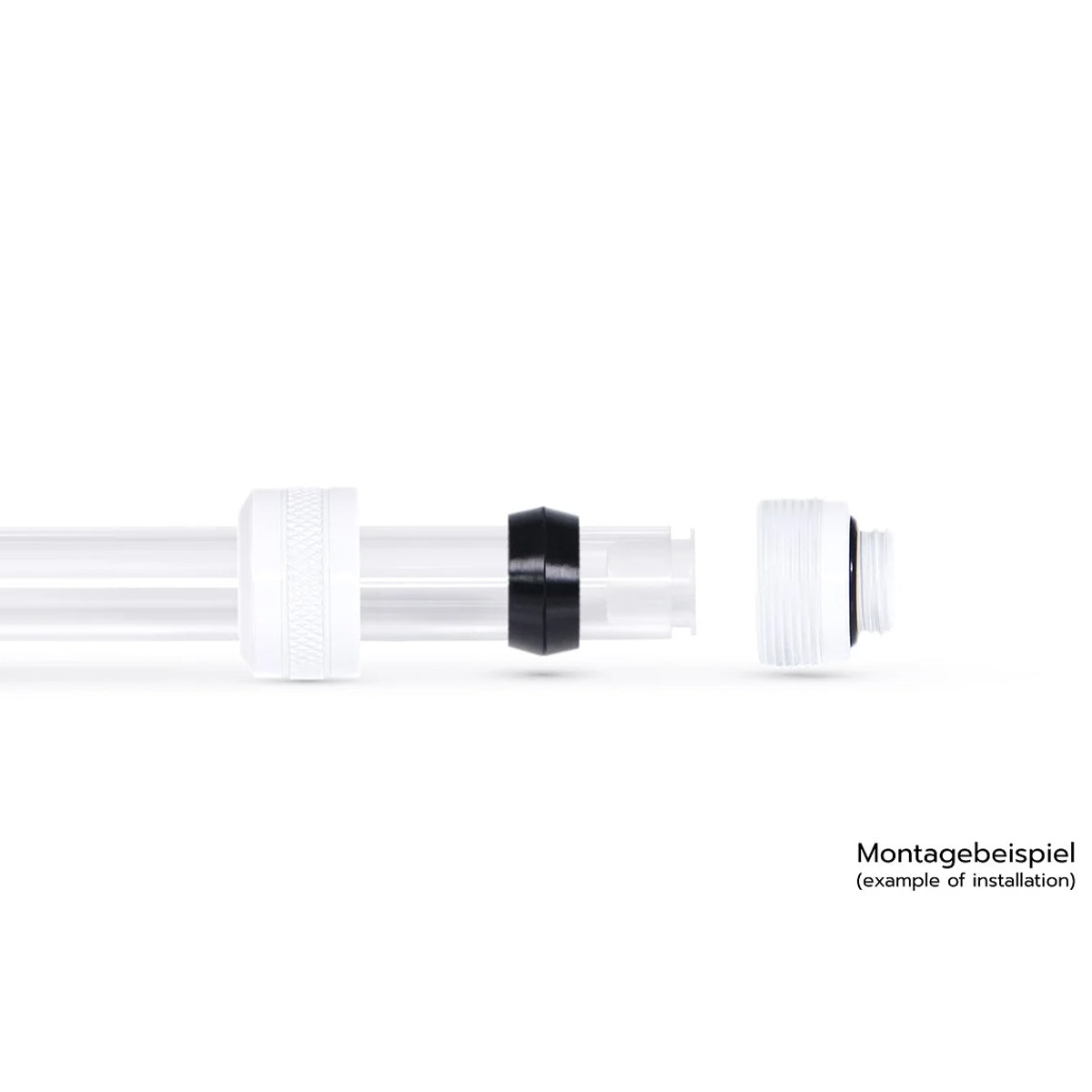 Alphacool Eiszapfen Pro 13mm Hard Tube Compression Fitting - 6-Pack White | High-Performance PC Water Cooling Fittings for Custom Liquid Cooling Systems | Perfect for Gaming PCs and Workstations