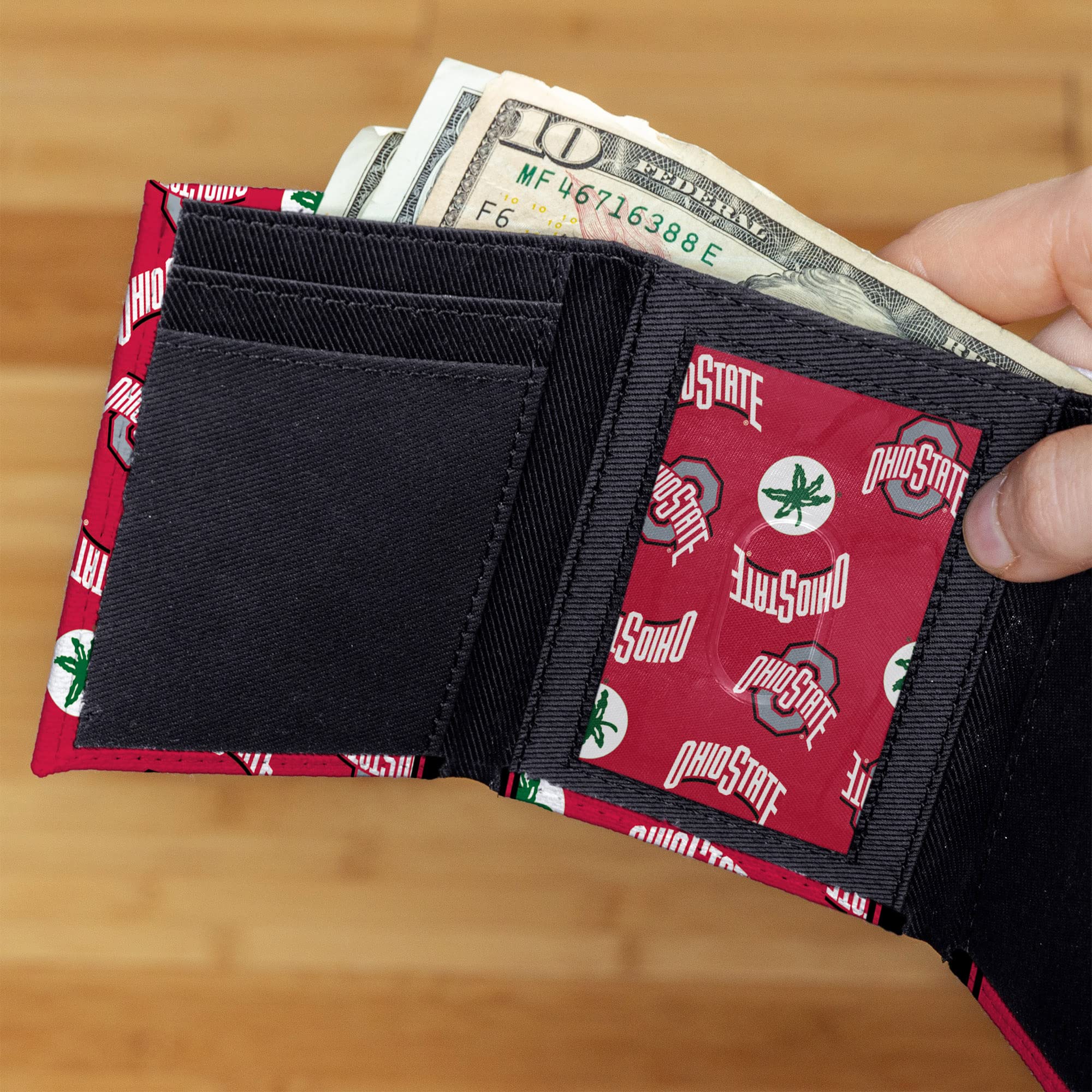 Rico Industries NCAA Canvas Trifold Wallet - Durable College Sports Accessory for Men | Perfect for Game Day, Campus Life & Everyday Use