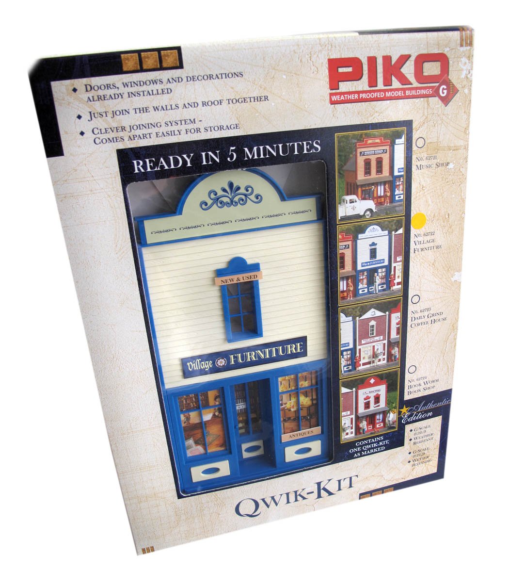 PIKO G Scale Qwik Kit Village Furniture - Miniature Model Train Accessories for Garden & Indoor Layouts