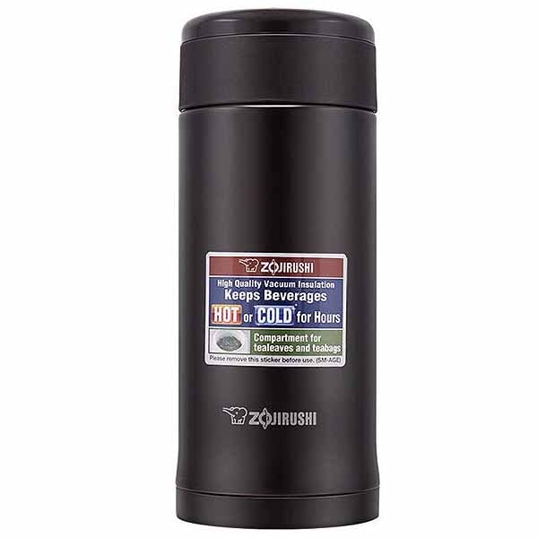 ZOJIRUSHI Stainless Steel Vacuum Bottle 350ml - Dark Brown for Travel & Office
