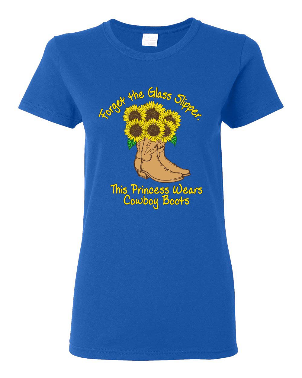 Princess Wears Cowboy Boots Graphic T-Shirt for Women - Trendy Pop Culture Tee for Casual Wear, Concerts & Western Theme Parties