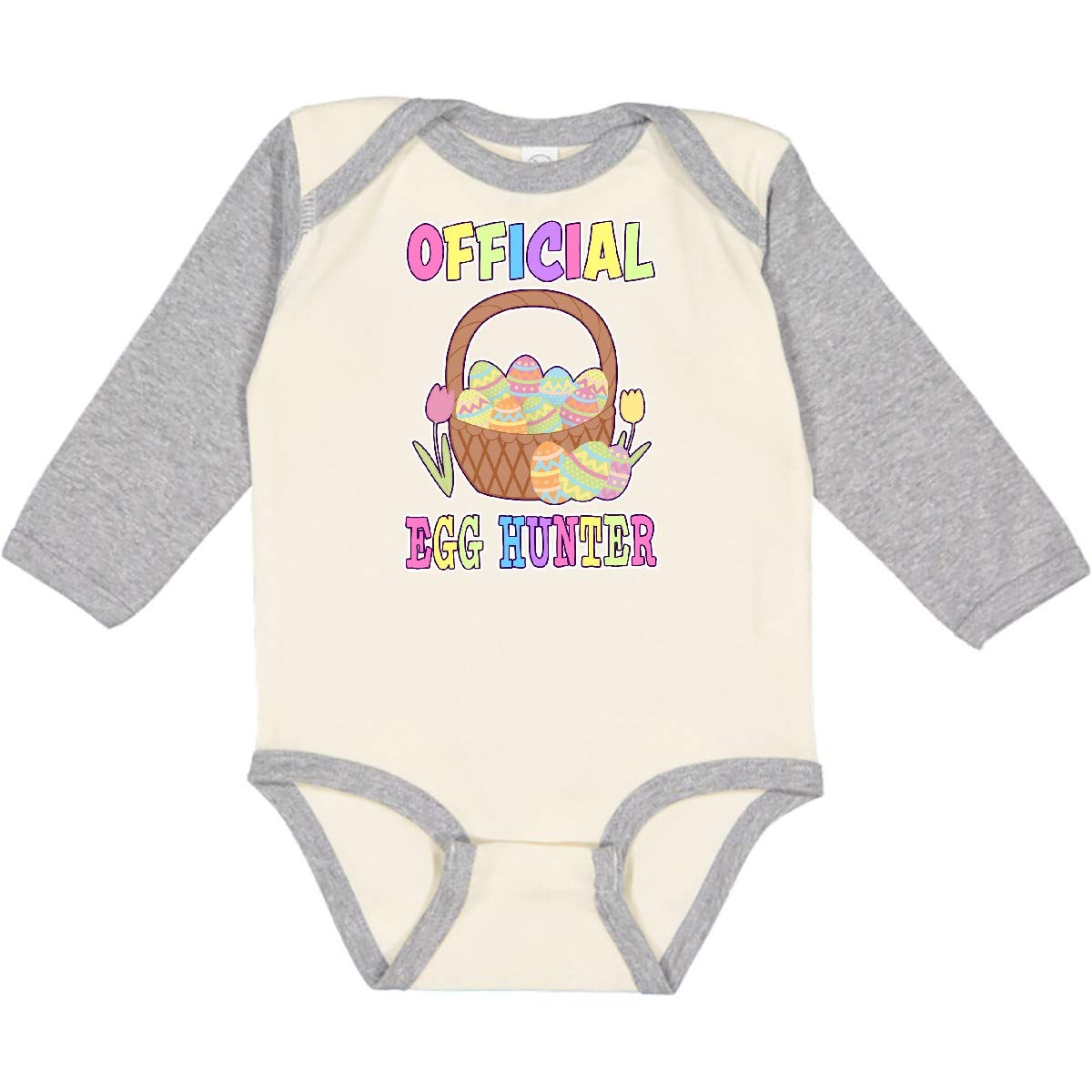 Egg Hunter Long Sleeve Creeper - Easter Basket Design for Baby