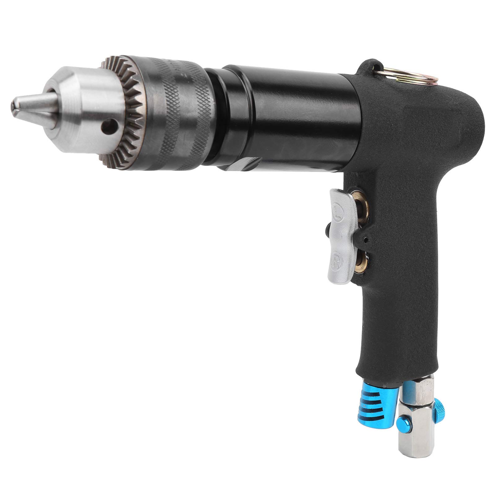 YC-1091 Pneumatic Drill with Air Hole Pistol Grip - Heavy Duty Air Powered Drill Kit with Wrench Nozzle Handle for Woodworking, Metalworking & Machinery Production - Perfect for Furniture Making, Automotive Repair & Industrial Applications