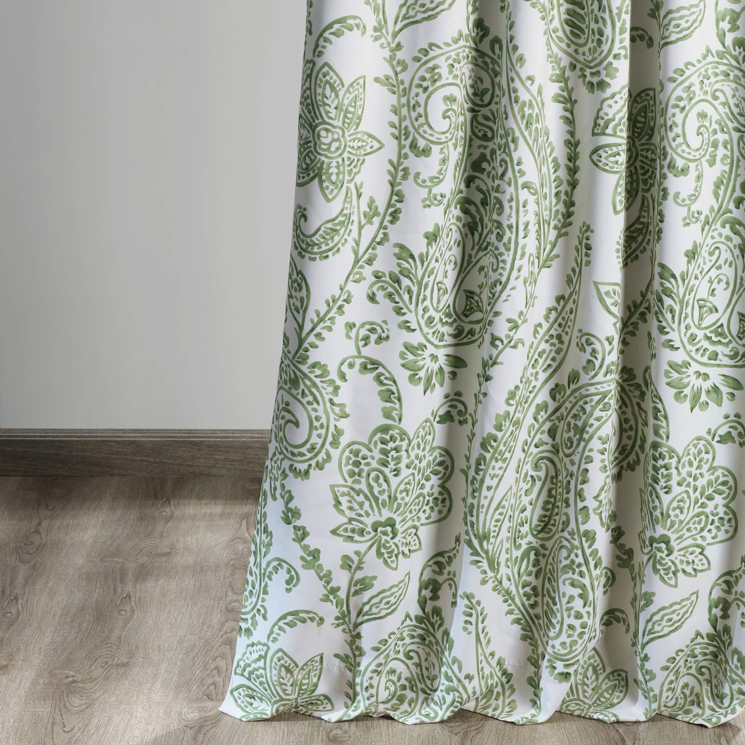 HPD Half Price Drapes Floral Printed Rod Pocket Blackout Curtains - 50
