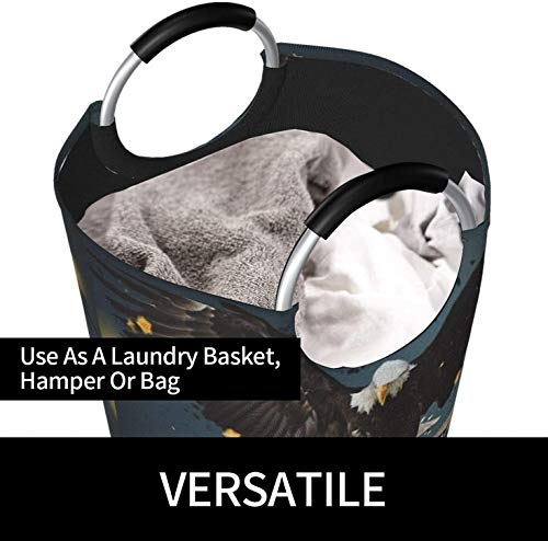 82L X-Large Collapsible Laundry Hamper with Aluminum Handles - Tall Round Clothes Storage Basket for Kids, Dorm Room & Home Organization | Perfect for Laundry Day, Toy Storage & Bedroom Organization
