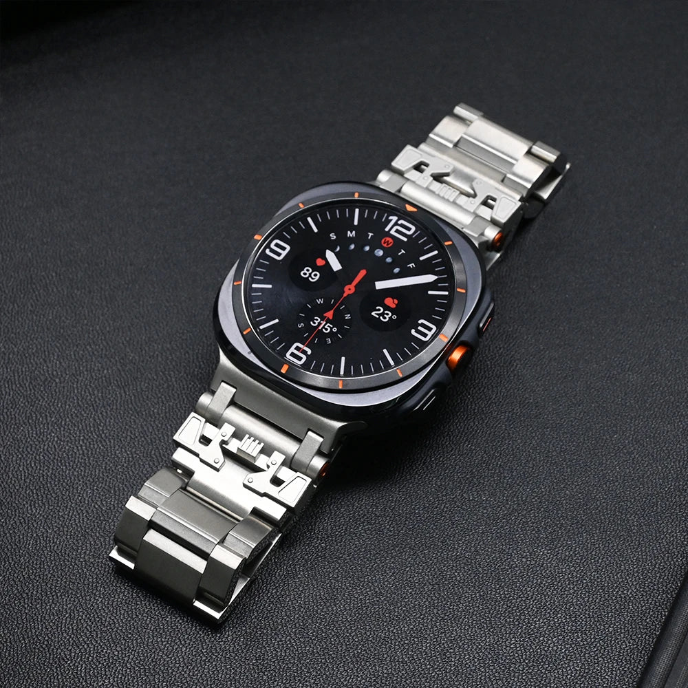 Premium Metal Bracelet for Samsung Galaxy Watch Ultra - Stainless Steel Band with Adjustable Clasp - Perfect for Workouts, Business & Everyday Wear