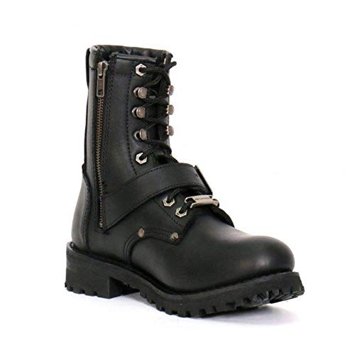 Hot Leathers BTL1001 Women's 7-Inch Tall Logger Leather Boots with Buckle - Size 11 | Durable & Stylish Work Boots for Hiking, Outdoor Adventures & Casual Wear