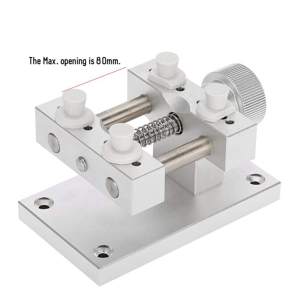 Adjustable Watch Case Holder - Metal Wristwatch Repair Tool for Opening Cases, Removing Straps & Movement Repairs | Professional Watchmaker Tool (White) | Perfect for Watch Repair Shops, DIY Enthusiasts & Jewelry Maintenance