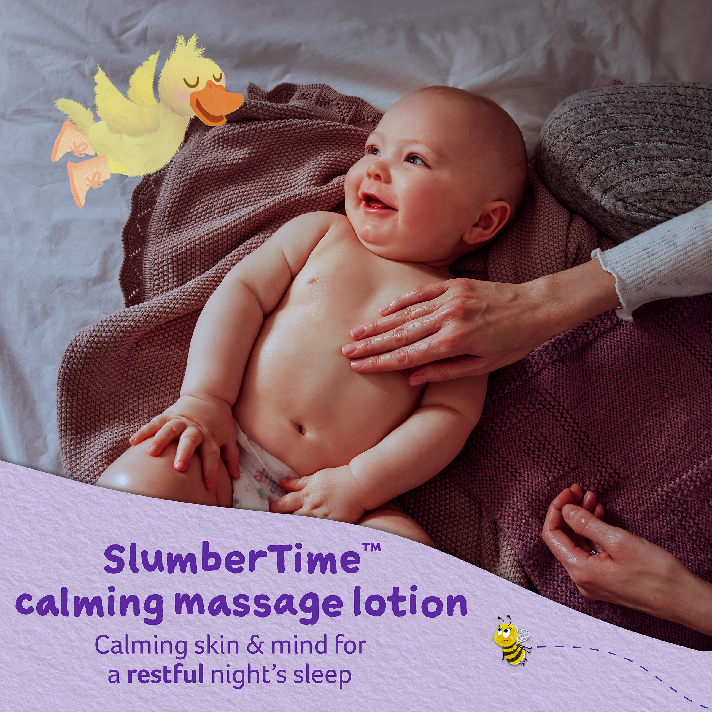 Childs Farm Slumber Time Sleep Calming Massage Lotion - Lavender & Moon Milk for Babies with Dry, Sensitive & Eczema-Prone Skin - 150ml | Perfect for Bedtime Routine & Relaxing Baby Massage
