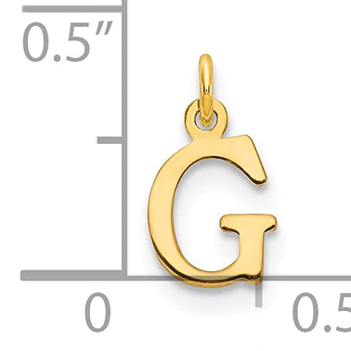 14K Yellow Gold Letter G Initial Charm Pendant - Elegant Cut-Out Design for Necklace, Bracelet & Jewelry Making - Perfect Gift for Birthday, Anniversary & Graduation
