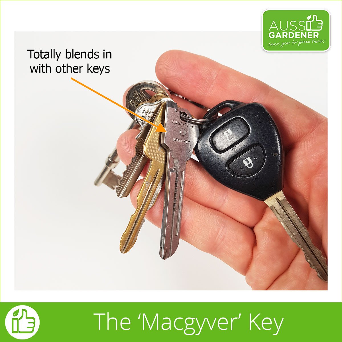 MacGyver Multi-Tool Key - Compact Survival Tool for Outdoor Adventures, Emergency Situations & Everyday Carry (EDC)
