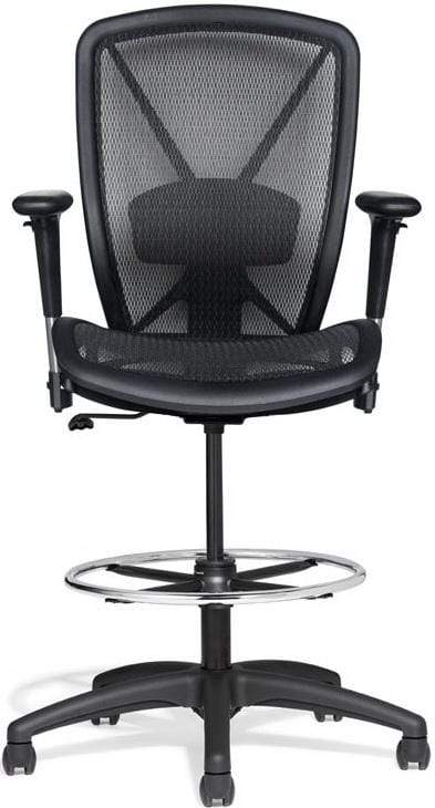 Allseating Premium Fluid Mesh Drafting Chair [81019] - Ergonomic Office Chair for Architects & Designers - Comfortable Adjustable Stool for Drafting Tables & Workstations