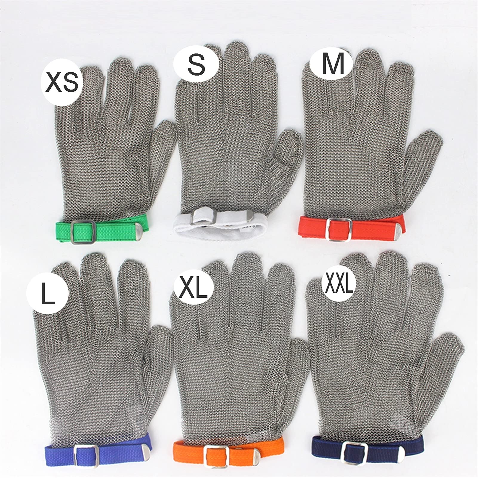 Stainless Steel Anti-Cut Gloves (2 Pack) - XX-Large Work Safety Gloves for Oyster Shucking, Meat Cutting, Woodcarving & Fishing - Durable Cut Resistant Protection for Kitchen, Workshop & Outdoor Use