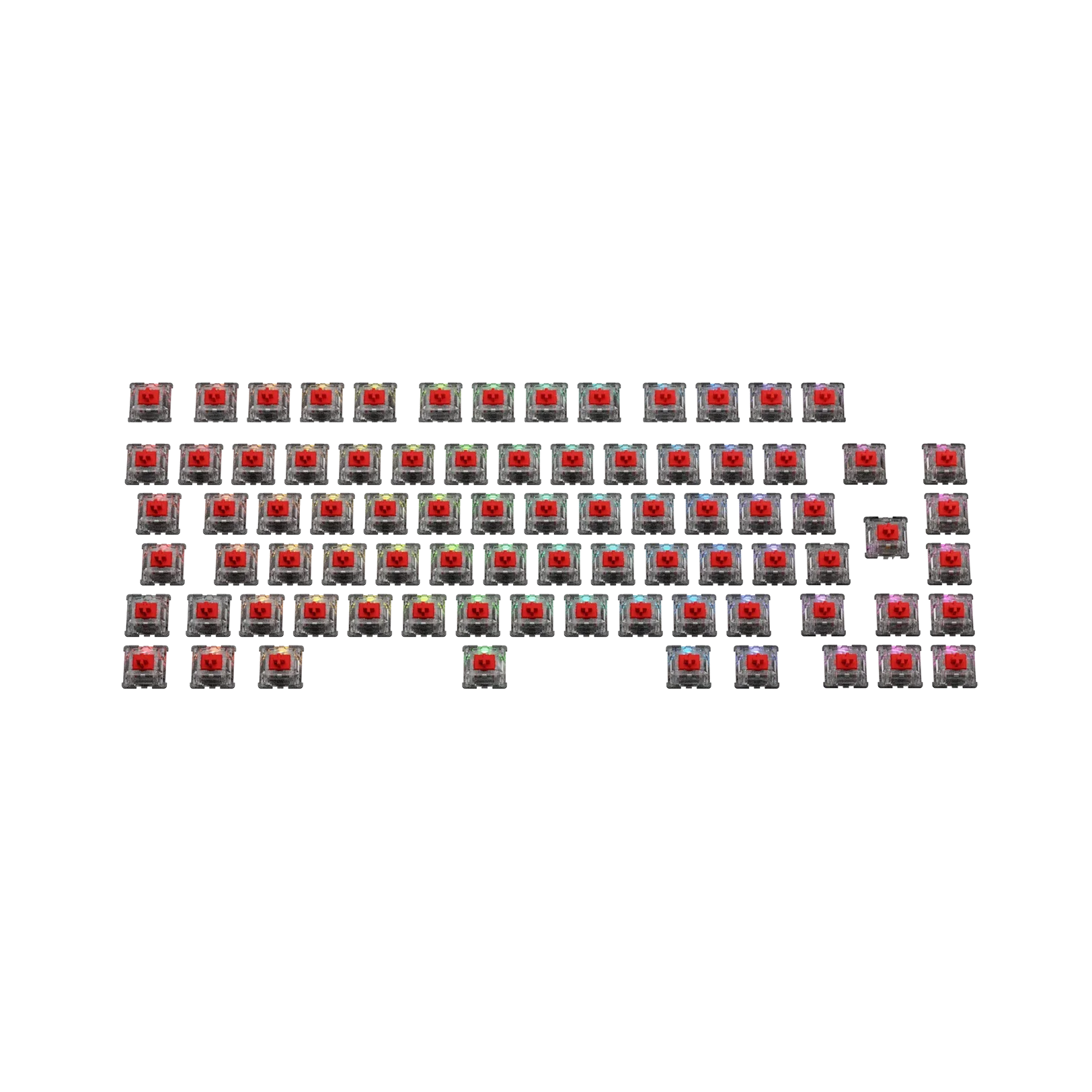Glorious Fox Standard MX 75 ISO Mechanical Keyboard Switches - Compatible with 75% ISO Layout Gaming Keyboards for PC & Mac - Perfect for Esports, Typing & Office Work