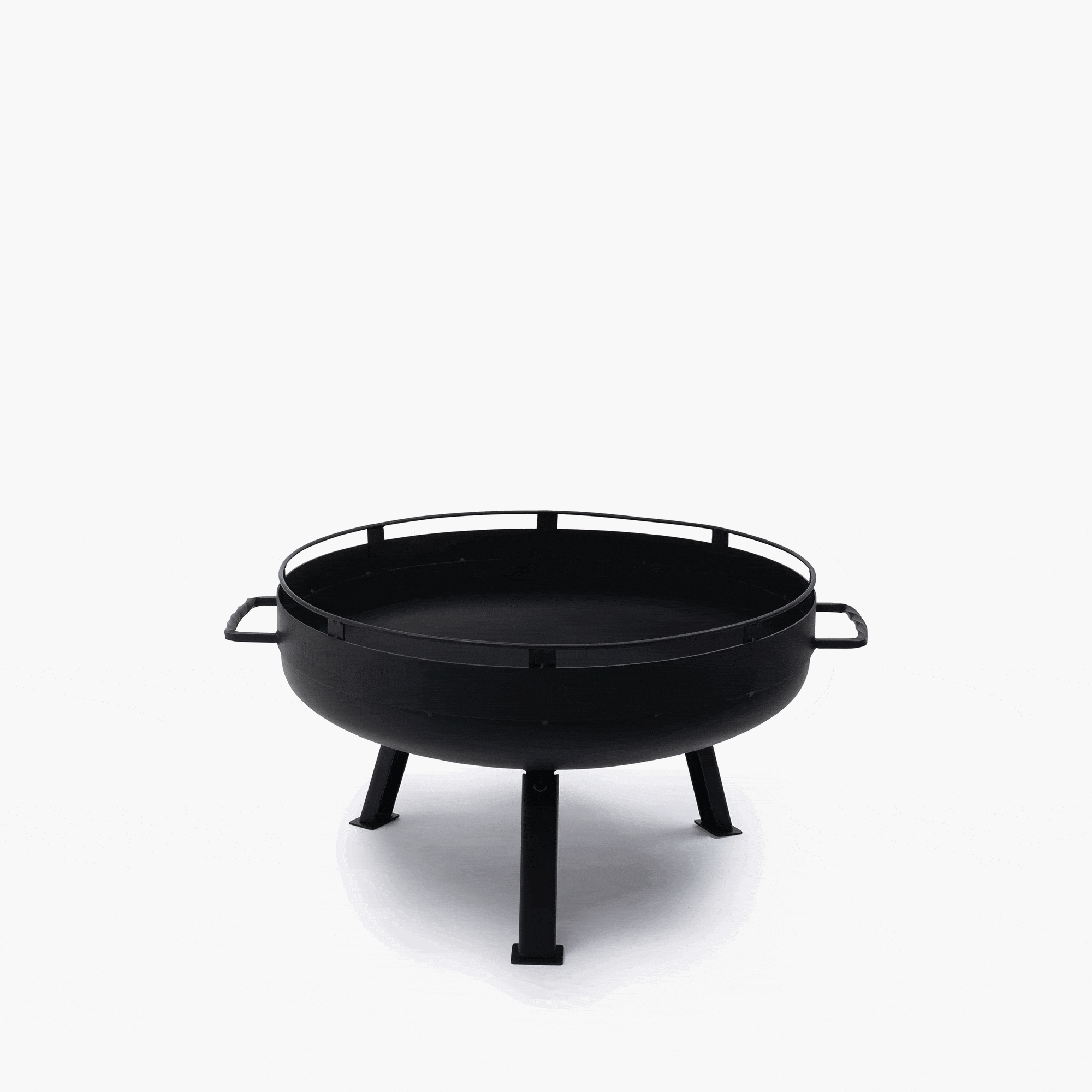 23 Inch Cowboy Fire Pit Grill - Heavy Duty Steel Outdoor Camping & Backyard BBQ Cooking for Patio, Garden, and Picnic