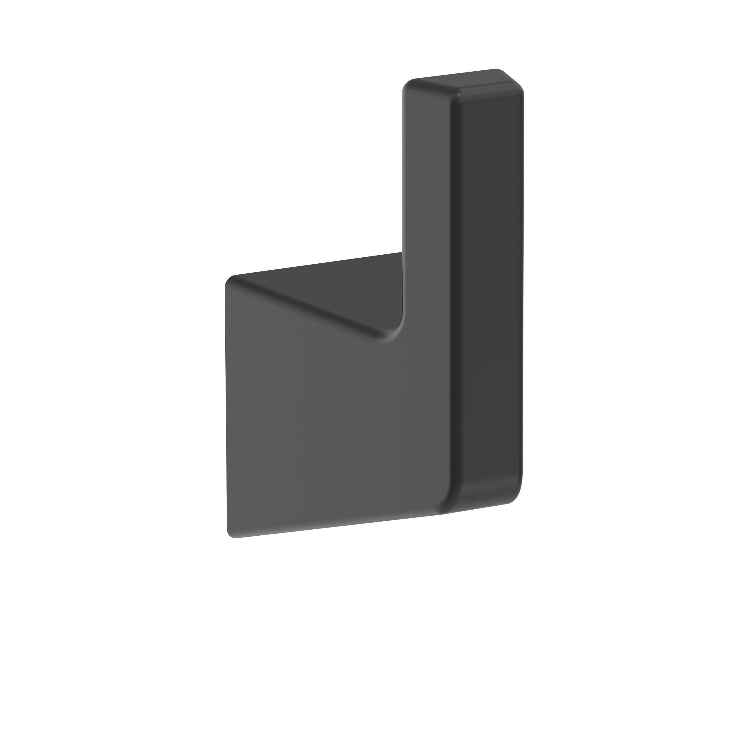 Amerock BH36000MB Matte Black Single Robe Hook - 3-9/16 Inch (90mm) Bathroom Towel Holder - Durable Blackrock Finish - Perfect for Bathrooms, Spas & Bedrooms - Space-Saving Wall Hook for Robes, Towels & Clothes