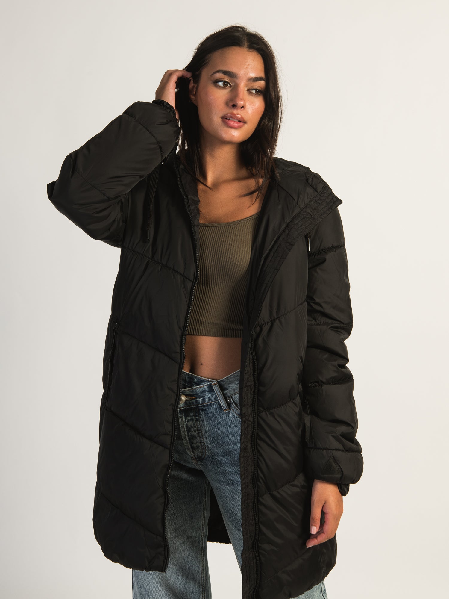 B.YOUNG Bomina Long Puffer Jacket - Women's Winter Coat, Waterproof Down Jacket for Cold Weather, Fashionable Outerwear for Snow, Travel & Daily Wear