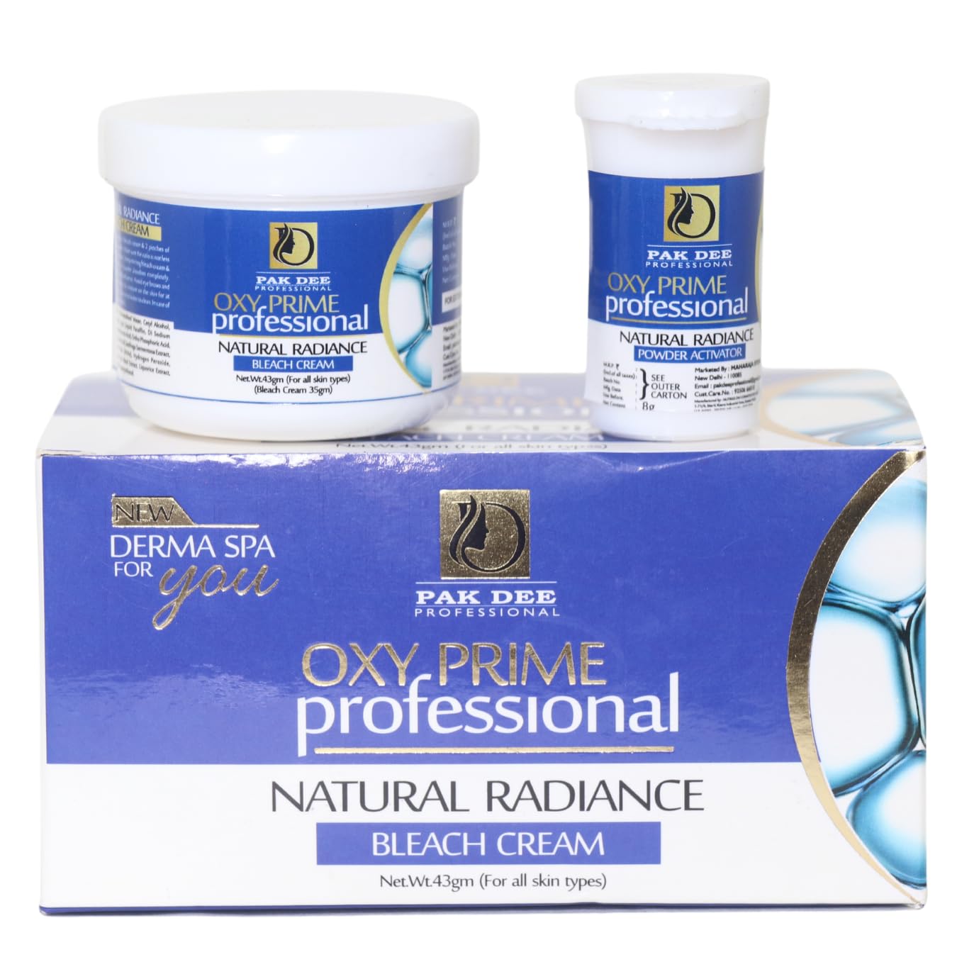 Pak Dee Natural Radiant Bleach Cream 43g - Skin Brightening & Tan Removal for Radiant Complexion | All Skin Types | Face & Body Lightening for Daily Glow