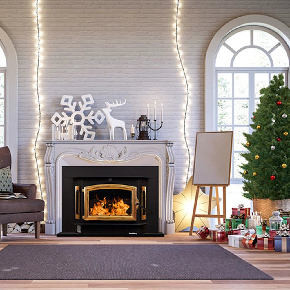 Buck Stove Model 91 Catalytic Wood Burning Fireplace Insert with Heat Activated Blower - Efficient Home Heating for Living Rooms, Cabins & Winter Warmth