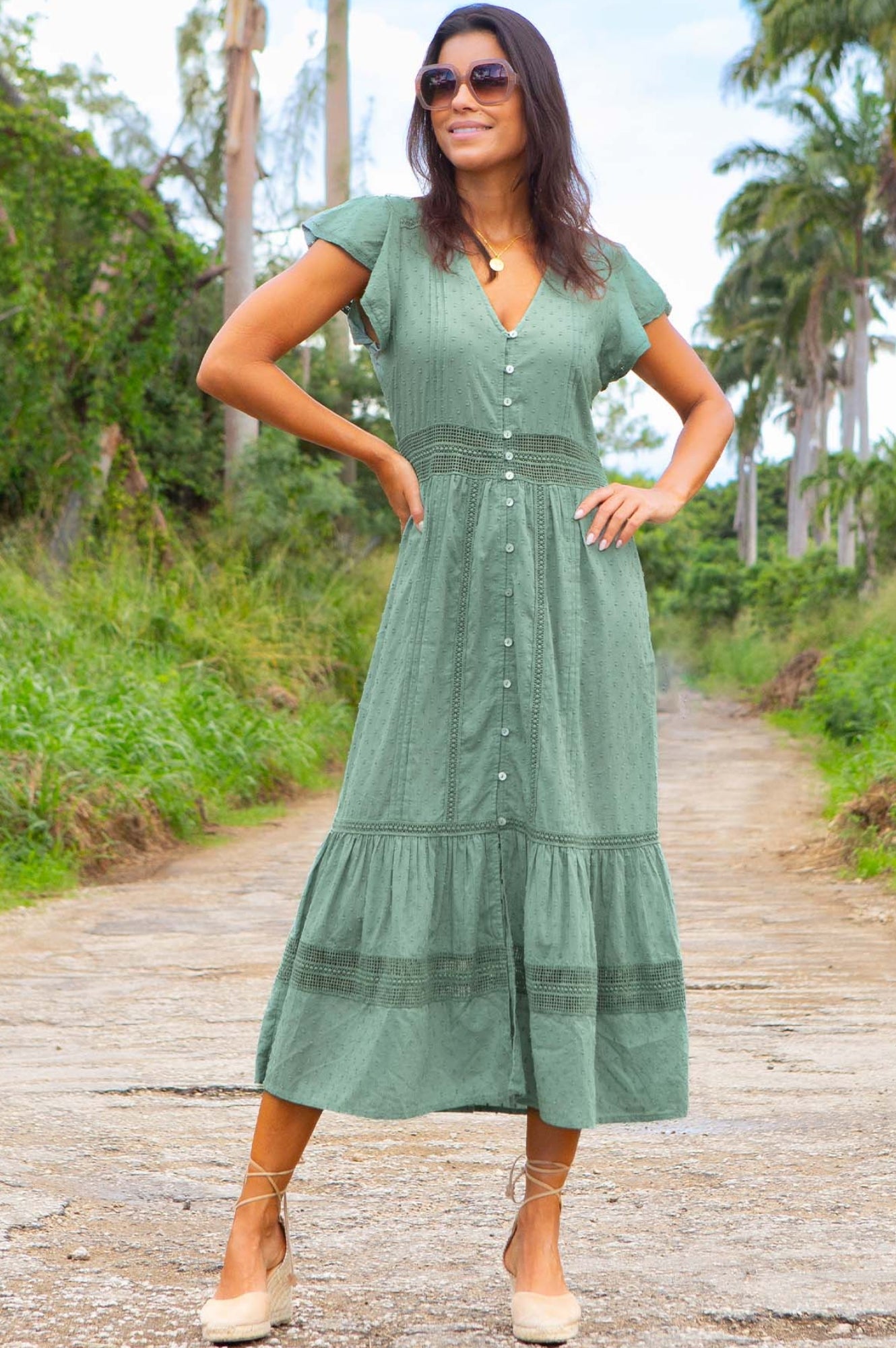 Nyla Beach Kaftan Cover Up - Light Khaki Color Flowy Summer Dress for Women | Perfect for Beach Vacation, Pool Party & Resort Wear