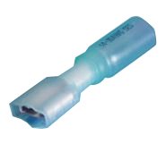 100PCS Crimp Flat Quick Connect Terminals - Female Fully Insulated Heat Shrink 12-10 AWG for Automotive Wiring & Electrical Repairs