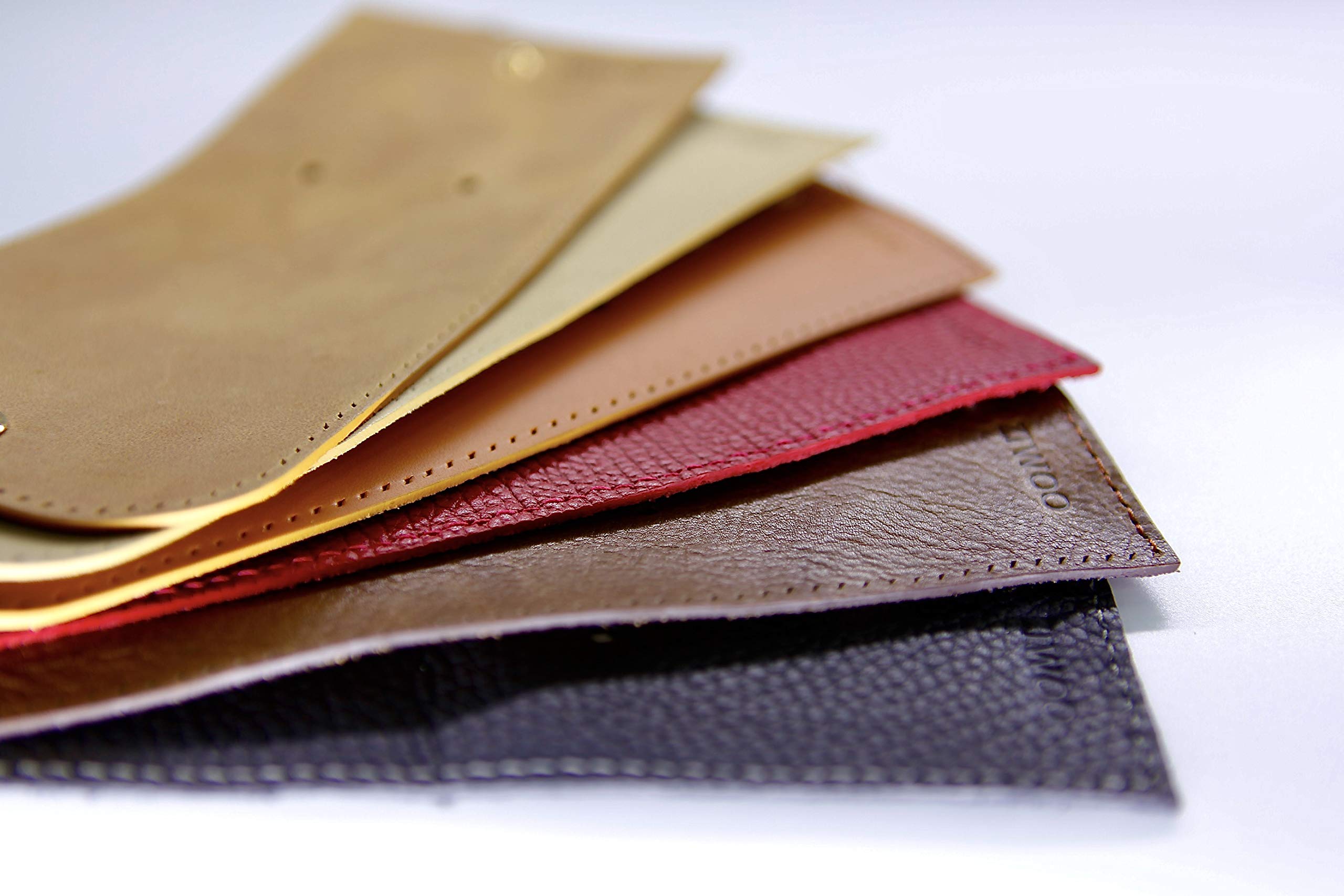 Premium Leather Business Card Holder Wallet - Handmade DIY Card Case Kit for Beginners (Black & Red) | Craft Stencil Templates & Tooling Set for Custom Leather Projects | Perfect for Office, Gifts & Crafting Enthusiasts