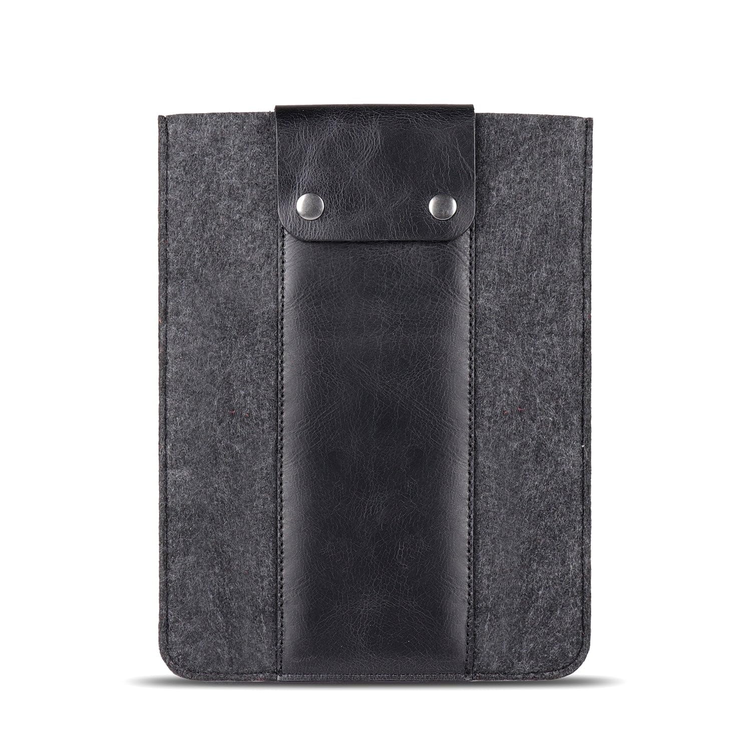 Premium Genuine Leather Tablet Sleeve Case for iPad Pro 11 Inch (2024/2022/2021/2018) & iPad Air (5th/4th Gen) - Slim Protective Cover with Soft Interior Lining - Perfect for Work, Travel & School (Black, MG1984)