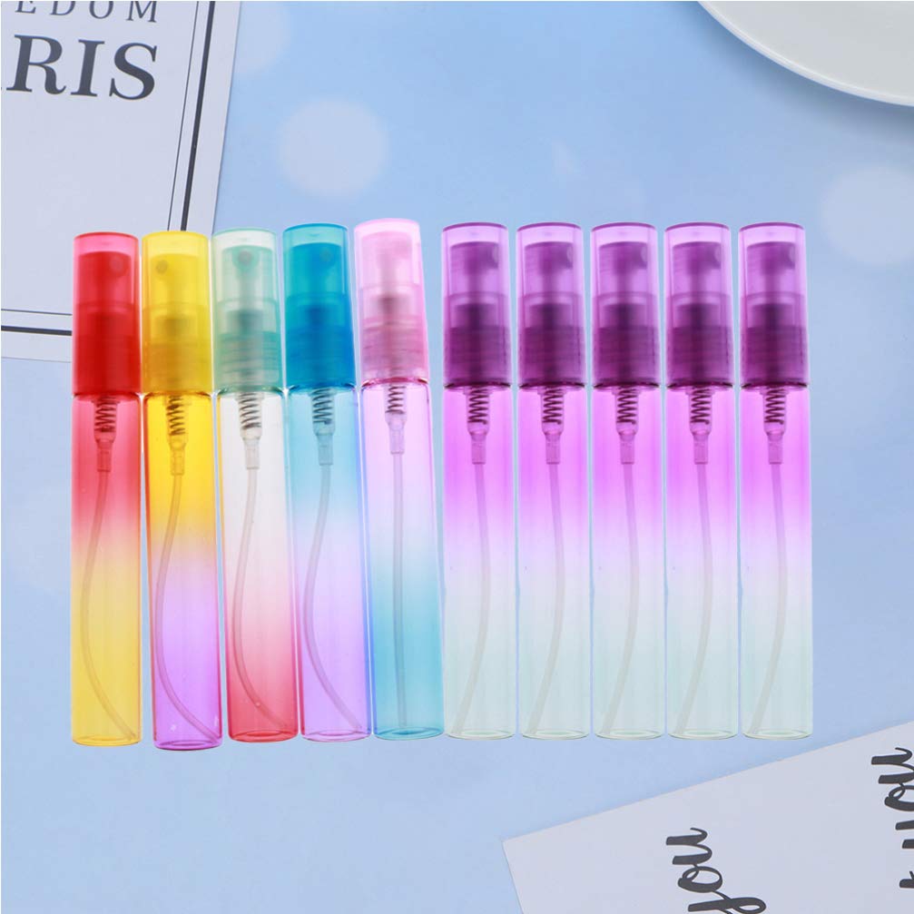 Beaupretty 10-Pack Fine Mist Spray Bottles - Refillable Travel Cosmetic Spray Bottles with Storage Rack for Hair, Face, Skincare & Cleaning Solutions | Perfect for Salon, Home & Travel Use