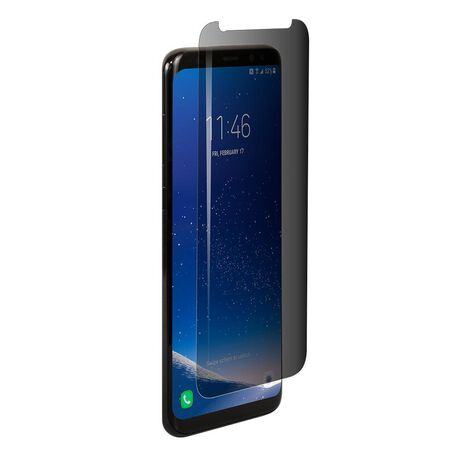 BodyGuardz Pure Arc Privacy Screen Protector for Samsung Galaxy S8+ - Anti-Spy Tempered Glass - Perfect for Work, Travel & Privacy Protection