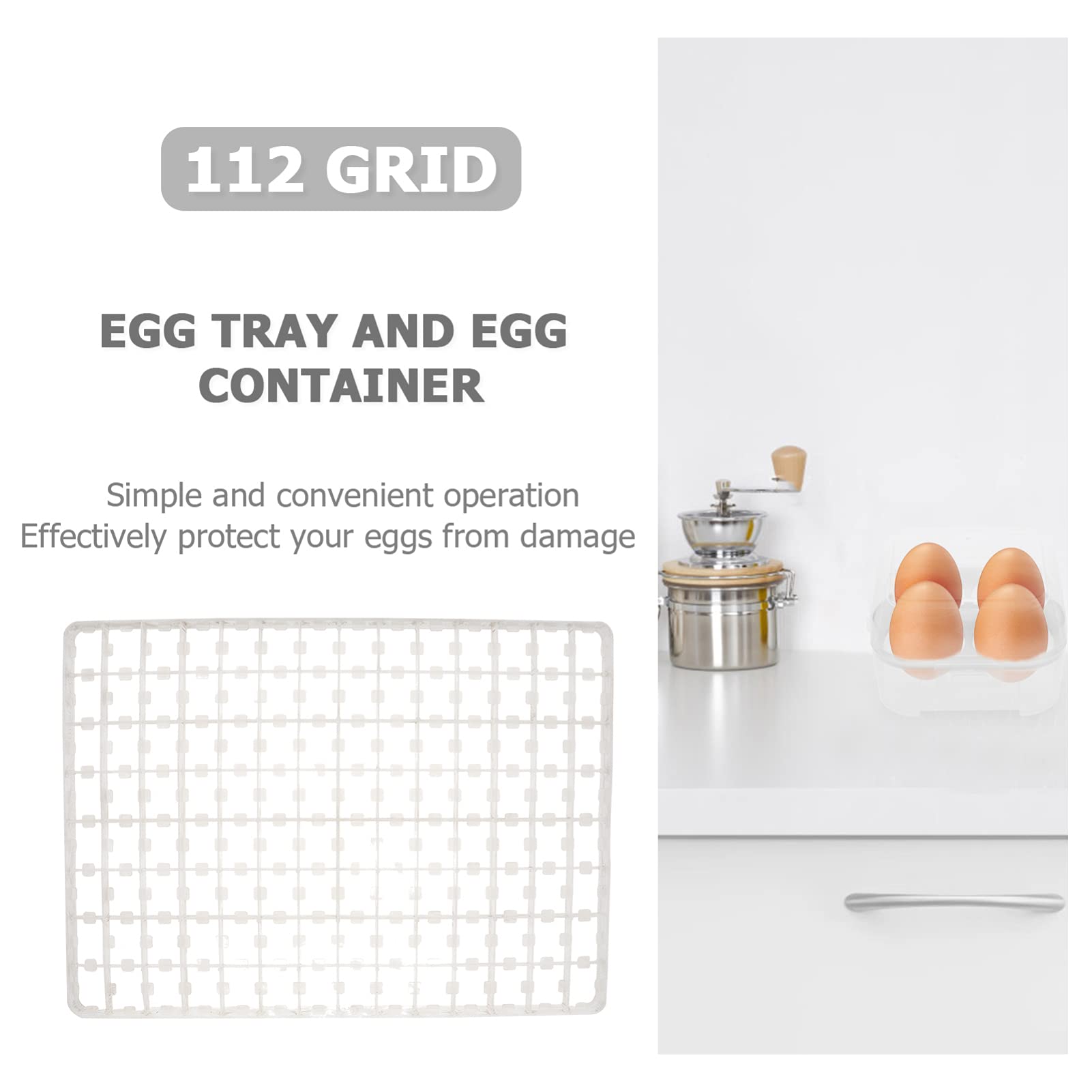 Balacoo 112 Grid Pigeon Egg Tray - Durable Egg Holder for Home & Incubation