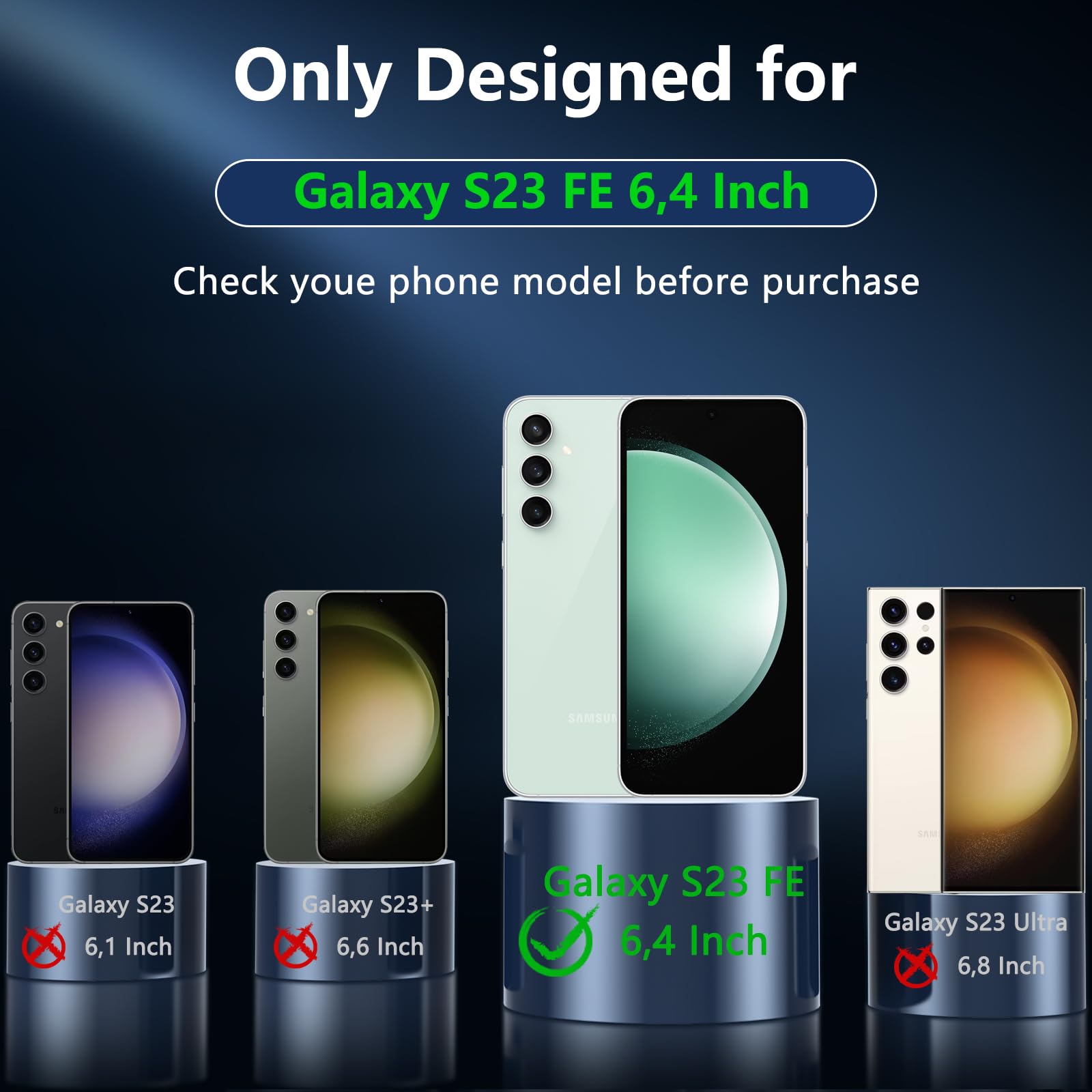 Samsung Galaxy S23 FE Case with Tempered Glass Screen Protector - Magsafe Compatible, Military-Grade Shockproof & Anti-Scratch Protection - Frosted Translucent Bumper Cover for Everyday Use, Travel & Outdoor Activities
