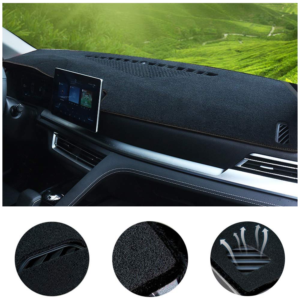 SureKit Custom Fit Dash Cover for Kia Soul 2014-2020 - Premium Dashboard Protector Mat with Black Line Design | UV Protection & Anti-Slip for Car Interior | Perfect for Road Trips & Daily Commuting