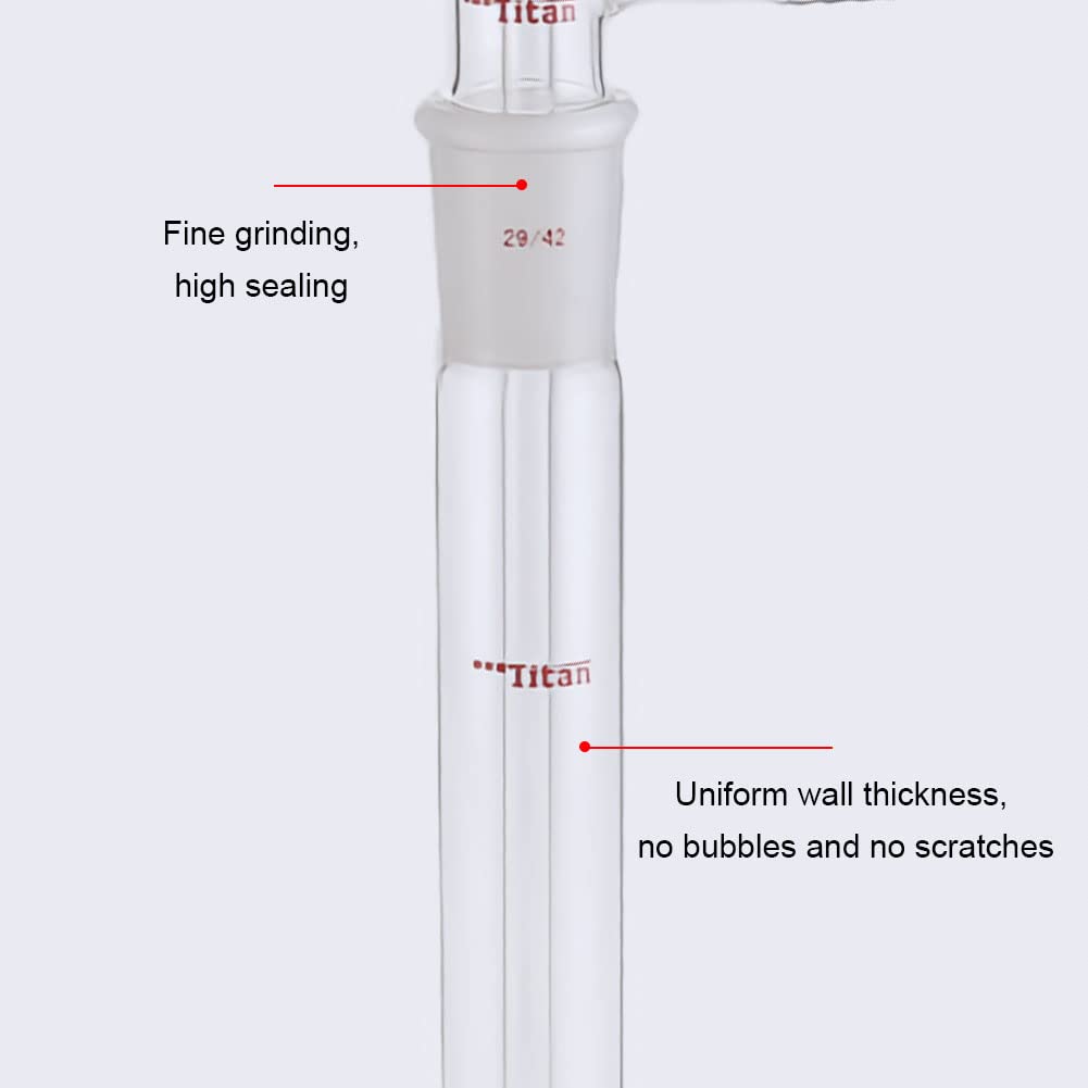 2-Part Glass Vacuum Cold Trap with 29/42 Joint - Lab Gas Washing Bottle for Efficient Solvent Removal | Ideal for Chemistry Labs, Distillation & Vacuum Filtration Systems