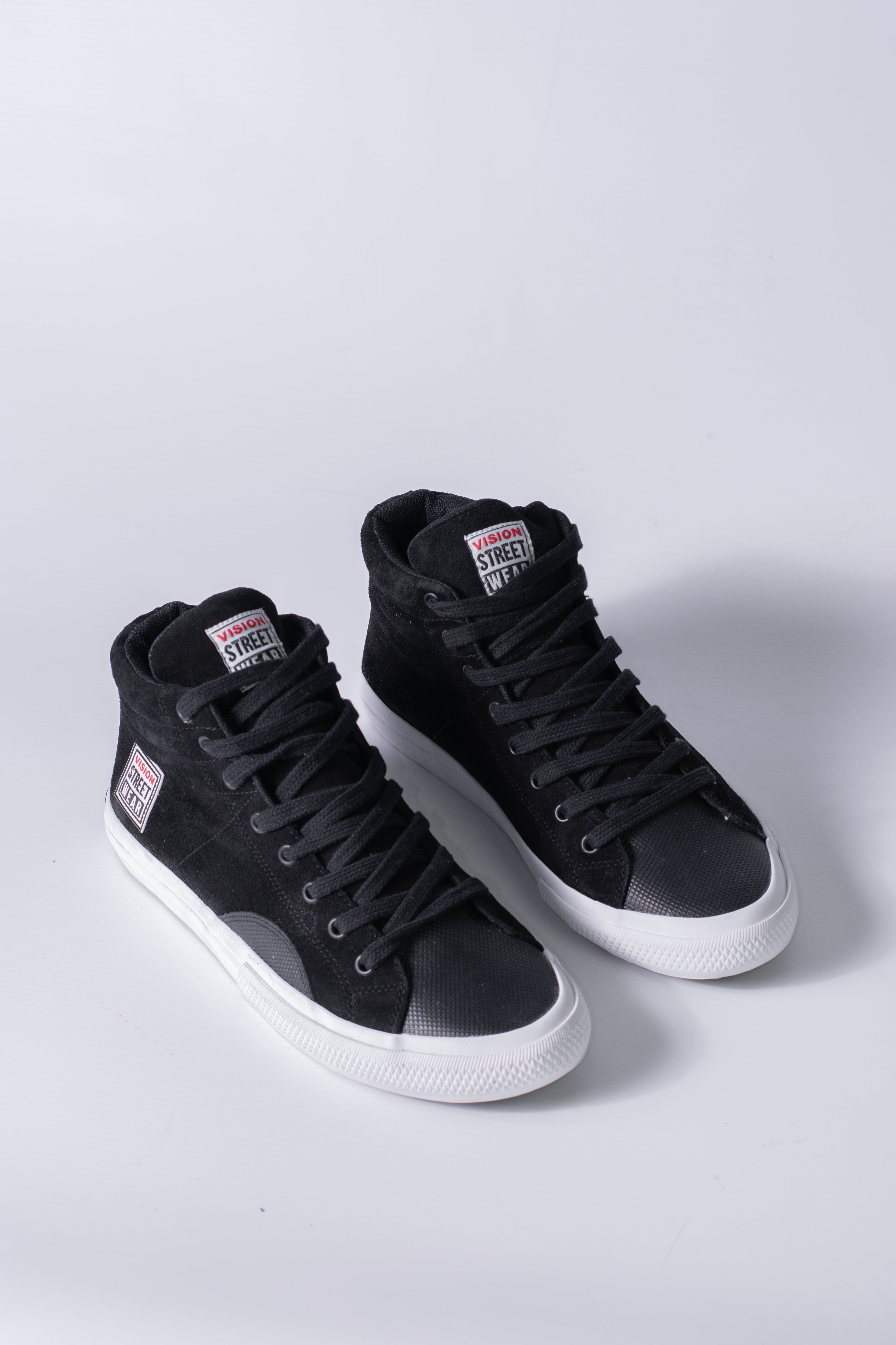 Vision Canvas Sneakers - Black & White Casual Shoes for Men & Women | Comfortable Walking, Running, and Everyday Wear