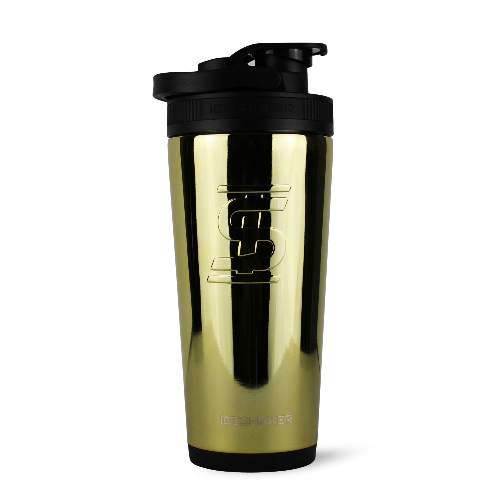 26oz Insulated Stainless Steel Ice Shaker Bottle with Leak-Proof Lid - Gold - Perfect for Gym, Workouts, Protein Shakes & On-the-Go Hydration