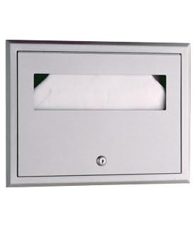 BOBRICK 301 Automatic Seat Cover Dispenser for Public Restrooms - Hygienic & Hands-Free Toilet Paper Dispenser for Commercial Use