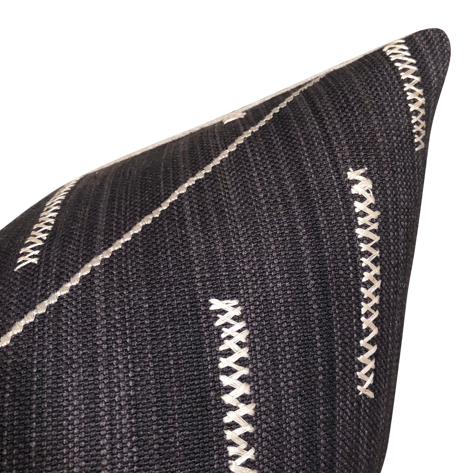 READY TO SHIP Kettlewell Collection Nala Charcoal Designer Throw Pillow - Perfect for Sofa, Bed & Home Decor
