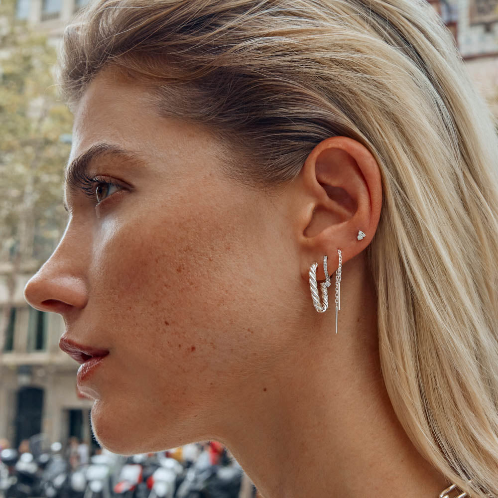Sterling Silver Bar Threader Earrings for Women - Dainty Minimalist Jewelry for Everyday Wear & Special Occasions
