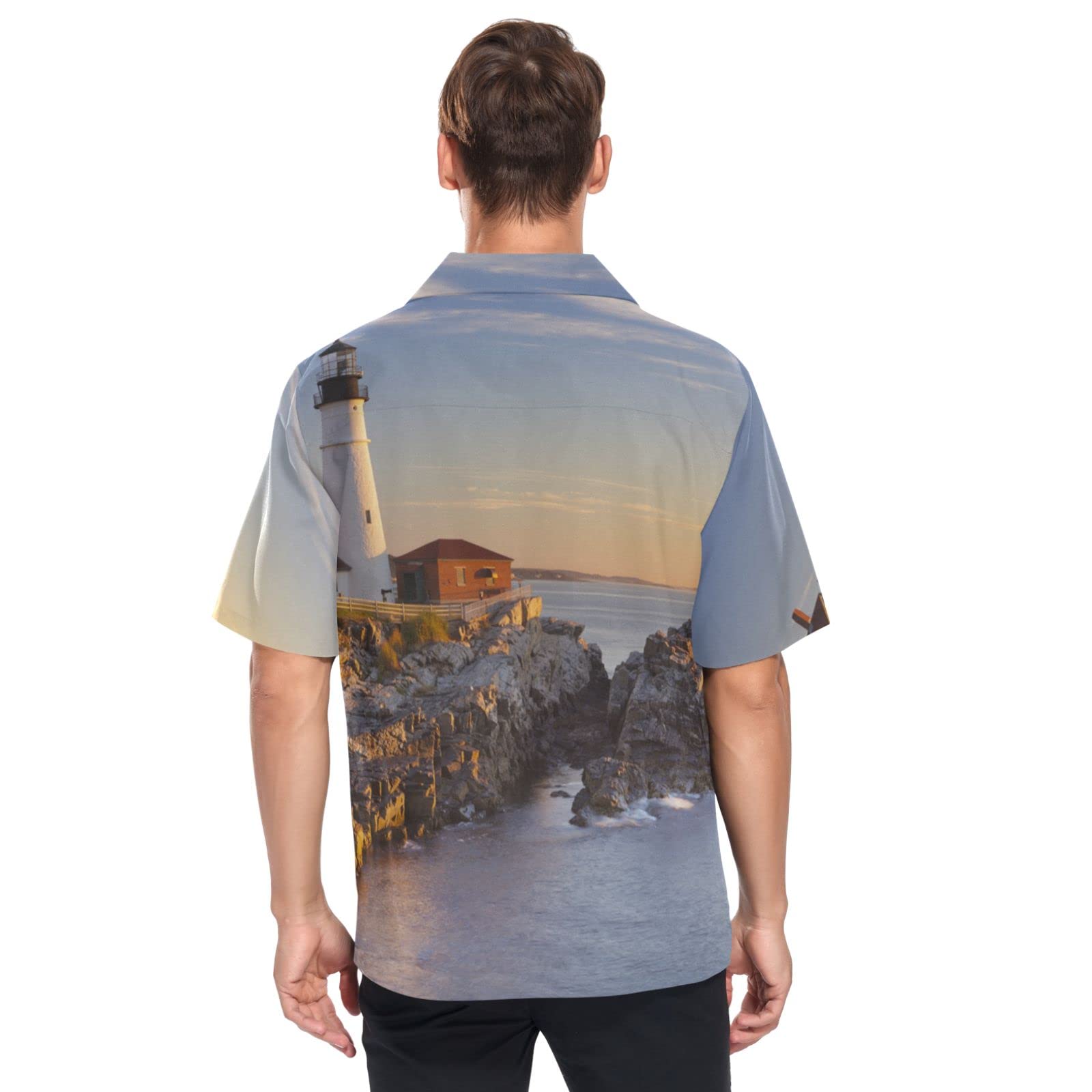 **Men's Hawaiian Shirts Short Sleeve - Tropical Aloha Shirt for Summer, Beach & Casual Wear - Lightweight Breathable Fabric for Vacation, Luau & Outdoor Activities**
