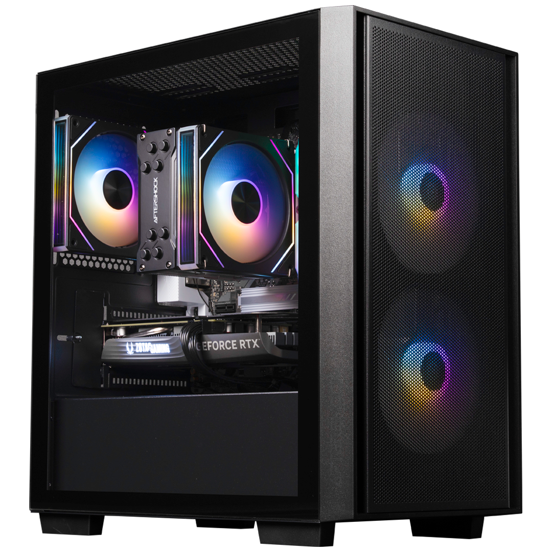 Aftershock RAPID Gaming PC - AMD Ryzen 5 7400F Processor, NVIDIA RTX 4060 Graphics - High Performance Desktop Computer for Gaming, Streaming & Content Creation
