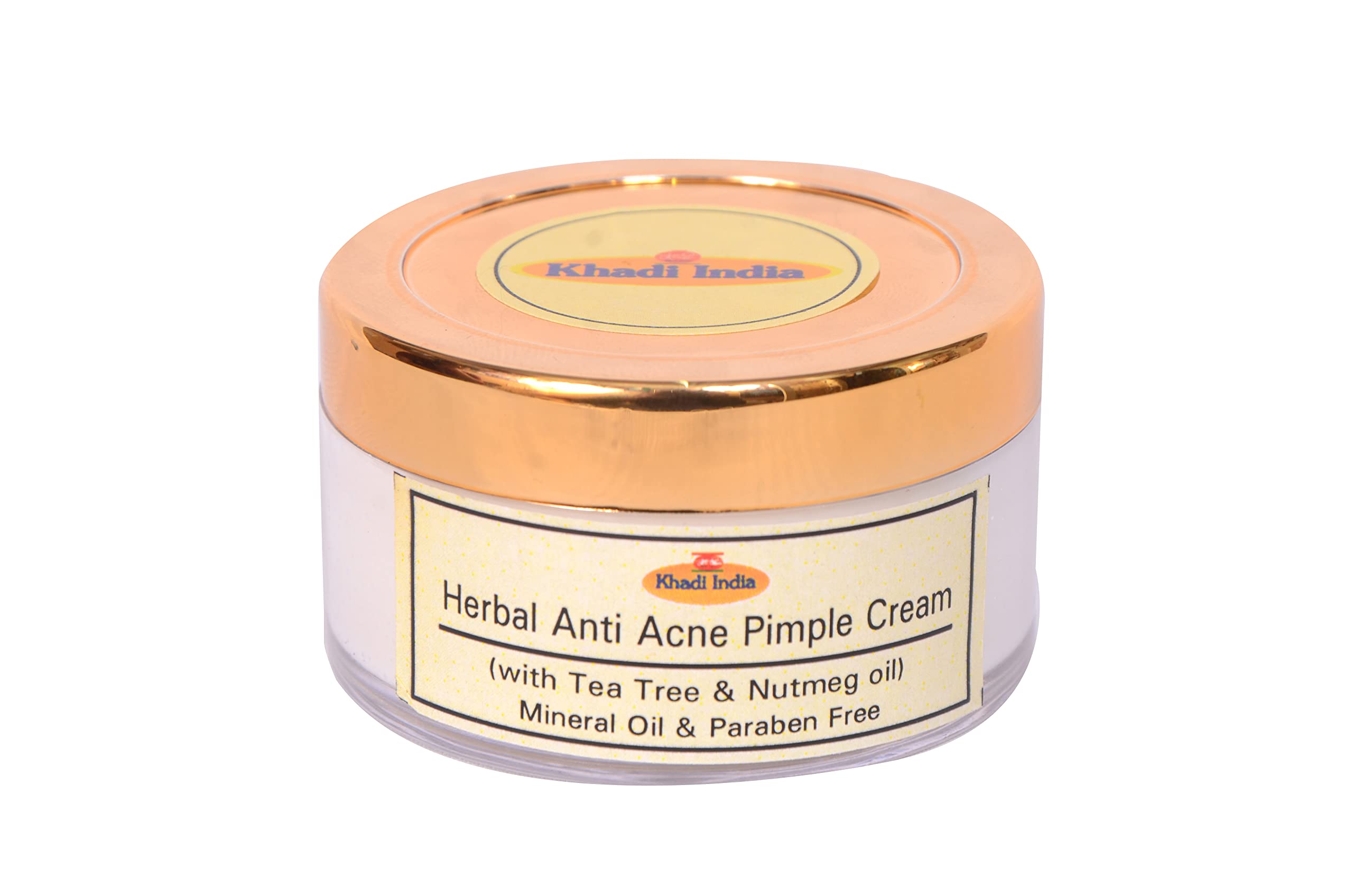 Shri Manav Herbal Anti Acne Face Cream with Tea Tree & Nutmeg Oil - 50g for Clear, Hydrated & Youthful Skin | Suitable for All Skin Types | Daily Acne Treatment & Skin Care Routine