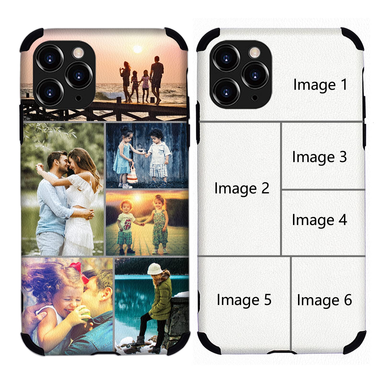 Custom Personalized Picture Phone Case for iPhone 16/15/14/13/12/11 Pro Max XR/X/Xs Max/8/7/6/5 Plus SE 2022 - Artificial Leather with Anti-Drop Four-Corner Airbag Protection - Perfect for Travel, Work, and Everyday Use