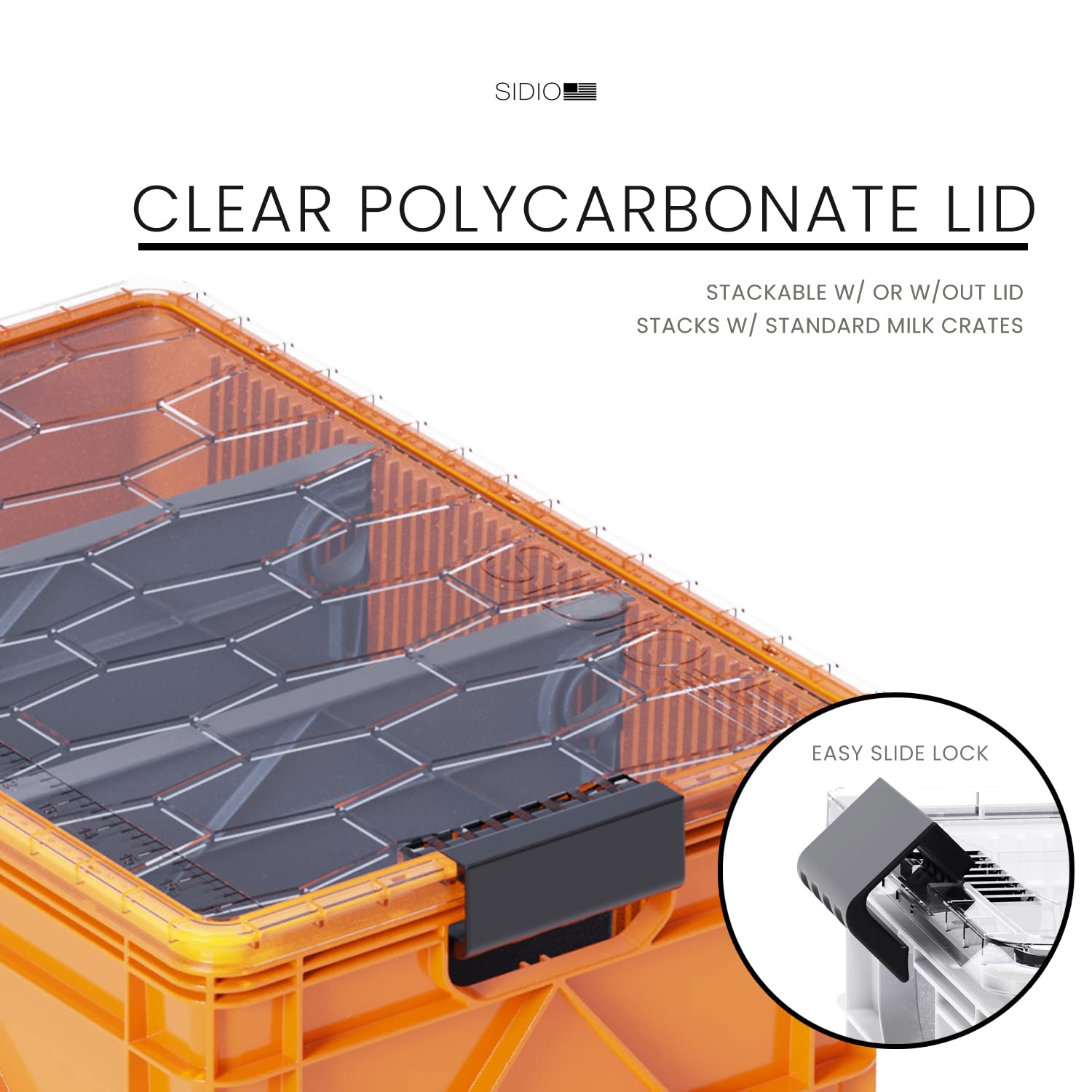 Heavy Duty Stackable Storage Bins with Lids - 2 Full-Size & 1 Half-Size Plastic Organizer Totes for Home, Office, Garage & Outdoor Use | Durable Containers with Dividers for Closet, Pantry, Toy & Tool Organization