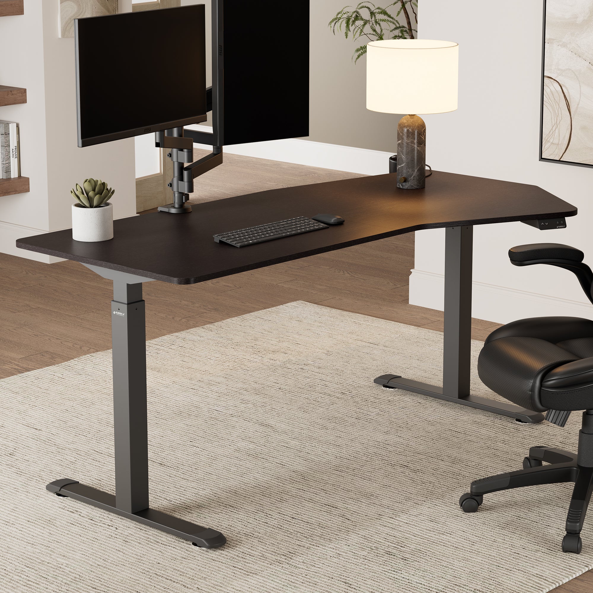 Ergonomic Standing Desk with Unique Design - 70x29 Inches Adjustable Height for Home & Office - Perfect for Work, Study, and Gaming Setup